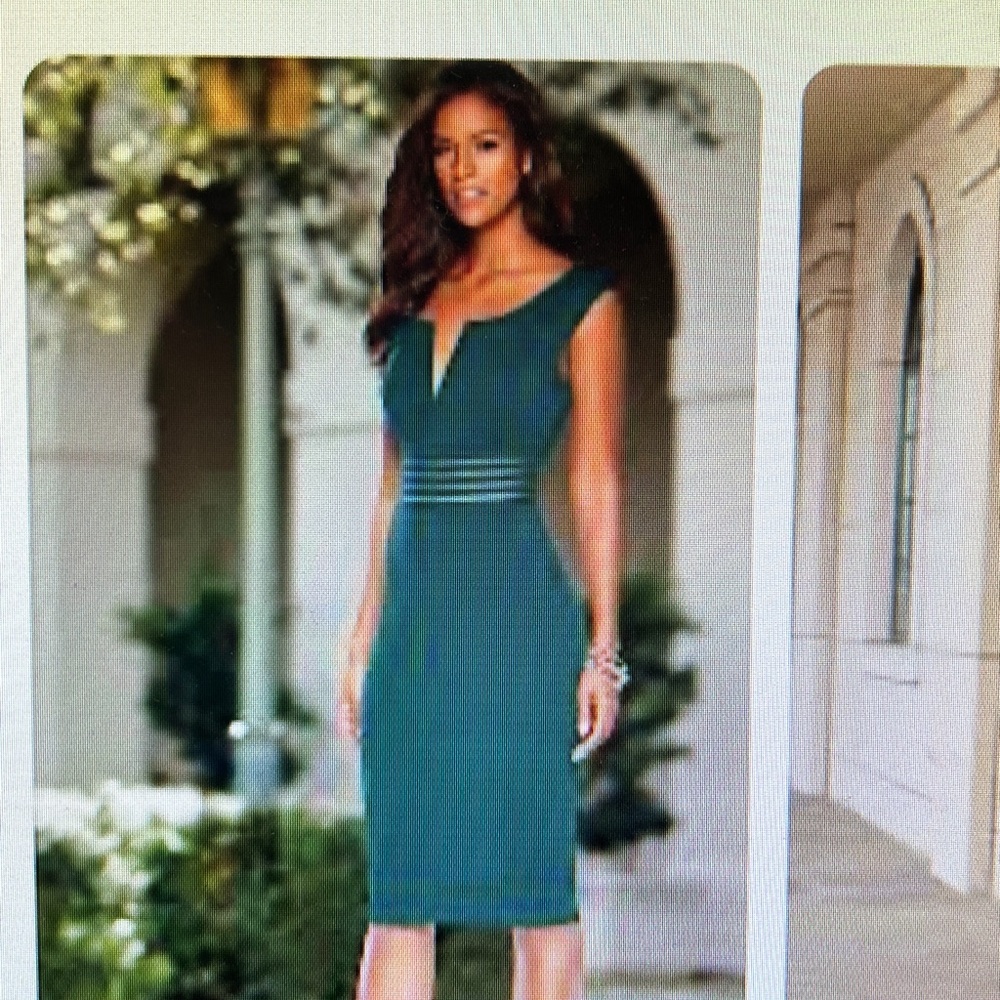 VENUS Dark Green Midi Dress - Picture 2 of 11